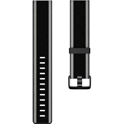 Fitbit zwart en grijs stoffen en siliconen polsbandje - Small Fitbit zwart en grijs stoffen en siliconen polsbandje - Small