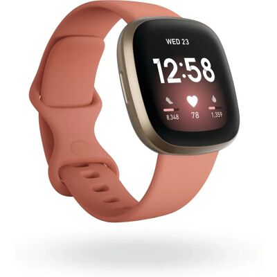 Fitbit Versa 3 - Różowy / Miękki Złoty smartwatch z GPS Fitbit Versa 3 - Różowy / Miękki Złoty smartwatch z GPS