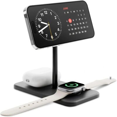 Twelve South Supporto Carregador Sem Fio Qi2 3-em-1 Hirise 3 Deluxe Twelve South Supporto Carregador Sem Fio Qi2 3-em-1 Hirise 3 Deluxe
