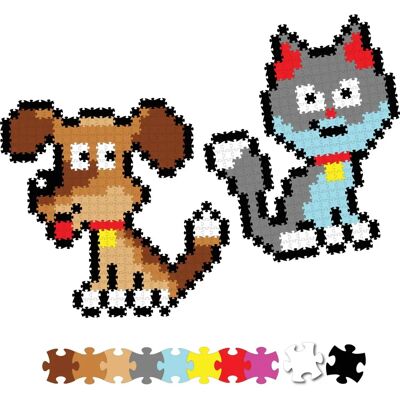 Fat Brain Toys Jixelz Set 700 Pieces - Playful Pets Puzzle Fat Brain Toys Jixelz Set 700 Pieces - Playful Pets Puzzle