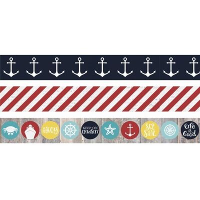 Go Craft Distribution Washi Tape - 3 Rolls, 15mm, 50ft Go Craft Distribution Washi Tape - 3 Rolls, 15mm, 50ft