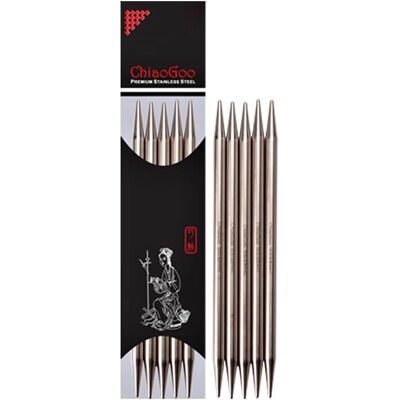 ChiaoGoo Aiguilles à double pointe en acier inoxydable - 4/3,5 mm - Aiguilles à tricoter - Publicité ChiaoGoo Aiguilles à double pointe en acier inoxydable - 4/3,5 mm - Aiguilles à tricoter - Publicité