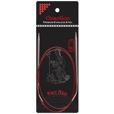 ChiaoGoo - Knit Red Circular 100cm 3.5mm - Knitting Needles ChiaoGoo - Knit Red Circular 100cm 3.5mm - Knitting Needles