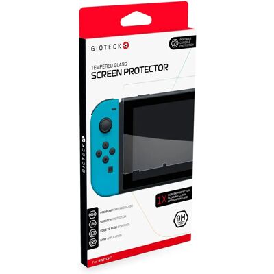 Gioteck Tempered Glass for Switch - Scratch Resistant - 9H - Easy Install - Protects Screen Gioteck Tempered Glass for Switch - Scratch Resistant - 9H - Easy Install - Protects Screen