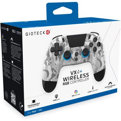 Gioteck VX4+ PS4/PC Wireless RGB Controller - Light Camo Gioteck VX4+ PS4/PC Wireless RGB Controller - Light Camo