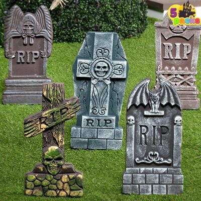 Joyin - 17in Halloween Tombstones de Foam - 5 Pack Joyin - 17in Halloween Tombstones de Foam - 5 Pack