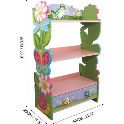 Teamson Kids Fantasy Fields Large Magic Garden Wooden Bookcase - Unisex Teamson Kids Fantasy Fields Large Magic Garden Wooden Bookcase - Unisex