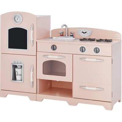 Cuisine en bois rose pour enfants Teamson Kids - Avec réfrigérateur - Publicité Cuisine en bois rose pour enfants Teamson Kids - Avec réfrigérateur - Publicité