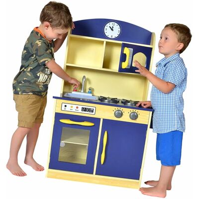 Teamson Kids Navy Deluxe Kitchen Td-11412b - Kitchen Teamson Kids Navy Deluxe Kitchen Td-11412b - Kitchen