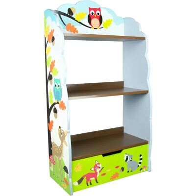 Étagère en bois bleu Fantasy Fields pour enfants - Animaux de la forêt - Étagère - Publicité Étagère en bois bleu Fantasy Fields pour enfants - Animaux de la forêt - Étagère - Publicité
