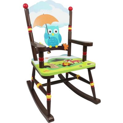 Teamson Kids - Mecedora de madera Enchanted Woodland - Azul/Verde - Silla mecedora infantil Teamson Kids - Mecedora de madera Enchanted Woodland - Azul/Verde - Silla mecedora infantil