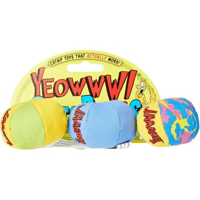 Yeowww! Set van 3 kattenkruid speeltjes - Meerdere kleuren Yeowww! Set van 3 kattenkruid speeltjes - Meerdere kleuren