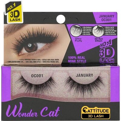 Ebin New York Wonder Cat Janeiro - Cílios Postiços 3D Ebin New York Wonder Cat Janeiro - Cílios Postiços 3D