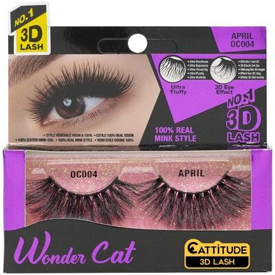 Ebin New York Wonder Cat - Cílios Postiços - Mulher - 3D Ebin New York Wonder Cat - Cílios Postiços - Mulher - 3D