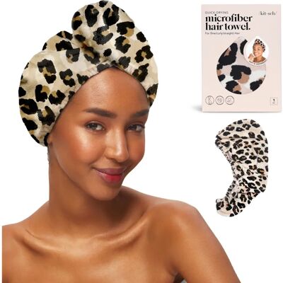 Kitsch Model Leopard Hair Towel - Hair Towel Kitsch Model Leopard Hair Towel - Hair Towel