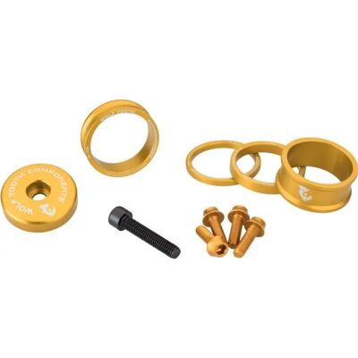 Wolf Tooth Anodised Bling Kit - Gold 1 1/8" - Headset Tools - Publicité Wolf Tooth Anodised Bling Kit - Gold 1 1/8" - Headset Tools - Publicité