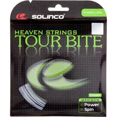 Ensemble de cordes Solinco Tour Bite 12,2m - Monofilament Polyester - Vainqueur du test 2013 - Publicité Ensemble de cordes Solinco Tour Bite 12,2m - Monofilament Polyester - Vainqueur du test 2013 - Publicité