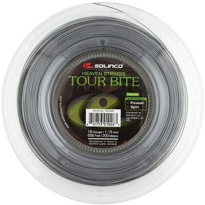 String da tennis Solinco Tour Bite 200m Grigio - Controllo & Spin String da tennis Solinco Tour Bite 200m Grigio - Controllo & Spin
