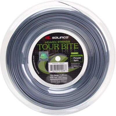 Cordage monofilament Solinco Tourbite 1.25mm - Gris - Cordage de tennis - Publicité Cordage monofilament Solinco Tourbite 1.25mm - Gris - Cordage de tennis - Publicité