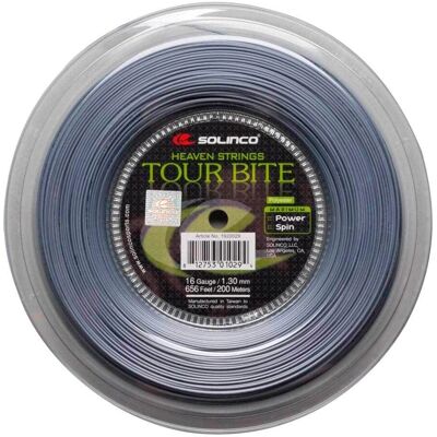 Cordes de tennis Solinco Tour Bite 200m - Gris 1.30mm - Publicité Cordes de tennis Solinco Tour Bite 200m - Gris 1.30mm - Publicité