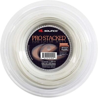 Solinco Pro Stacked 200m - Naturelle - Cordage de tennis - Publicité Solinco Pro Stacked 200m - Naturelle - Cordage de tennis - Publicité
