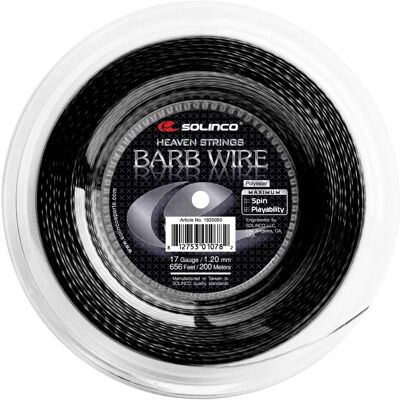 Solinco Barb Wire - 200m Schwarz Co-Polyester Tennissaiten Solinco Barb Wire - 200m Schwarz Co-Polyester Tennissaiten