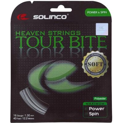 Solinco Tour Bite Soft Set - Jeu de cordes - Publicité Solinco Tour Bite Soft Set - Jeu de cordes - Publicité