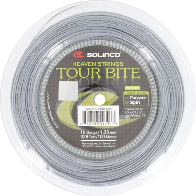 Solinco Tour Bite Grau 1,25 mm Tennissait - Hoch Spin, Kontrolle, Weich Solinco Tour Bite Grau 1,25 mm Tennissait - Hoch Spin, Kontrolle, Weich
