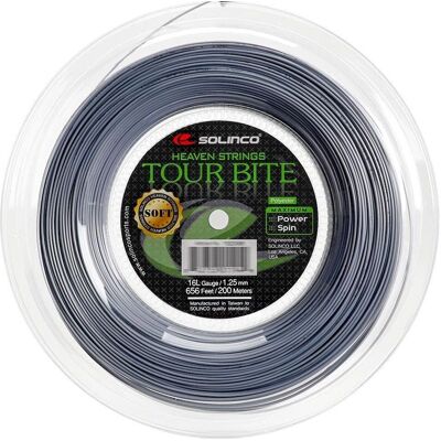 Solinco Tour Bite Soft 200m - Grau 1.25mm Tenniskord - Unisex Solinco Tour Bite Soft 200m - Grau 1.25mm Tenniskord - Unisex