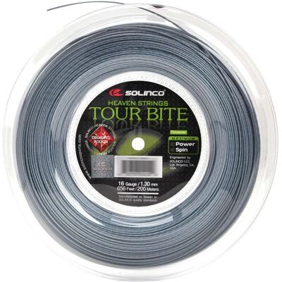Solinco Tour Bite Diamond Rough - Graue Tennis-Saiten - 200m Solinco Tour Bite Diamond Rough - Graue Tennis-Saiten - 200m