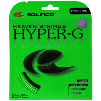 Ensemble de cordes Solinco Hyper-G 12,2m vert 1.20 - Publicité Ensemble de cordes Solinco Hyper-G 12,2m vert 1.20 - Publicité