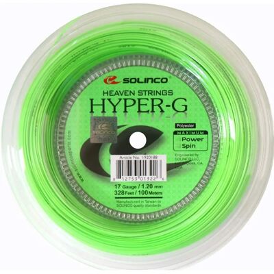 Solinco Hyper-G Tennissait - Grün 1,25mm - Kontrolle & Spin Solinco Hyper-G Tennissait - Grün 1,25mm - Kontrolle & Spin