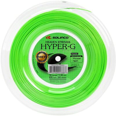 Cordage de tennis Solinco Hyper-G Soft - Vert 1.30 mm - Publicité Cordage de tennis Solinco Hyper-G Soft - Vert 1.30 mm - Publicité