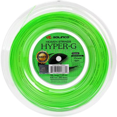 Cordage de tennis Solinco Hyper G Soft 200 m - Vert - Publicité Cordage de tennis Solinco Hyper G Soft 200 m - Vert - Publicité