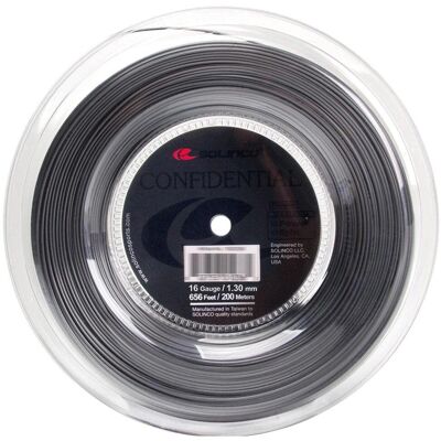 Solinco Confidential Tennissaiten - 200m - Grau - 1,30mm - Unisex Solinco Confidential Tennissaiten - 200m - Grau - 1,30mm - Unisex