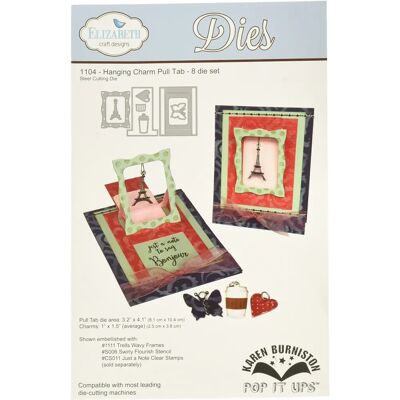 Elizabeth Craft Designs Gray Hanging Charm Pull Tab Craft Die - Craft Die Elizabeth Craft Designs Gray Hanging Charm Pull Tab Craft Die - Craft Die