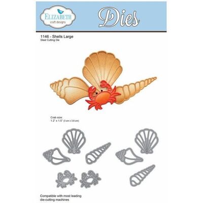 Elizabeth Craft Designs Conchas Marinas Molde de Corte en Acero - Molde de Corte en Acero Elizabeth Craft Designs Conchas Marinas Molde de Corte en Acero - Molde de Corte en Acero