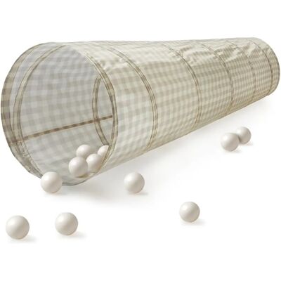 3 Sprouts Spiel Tunnel - Gingham/Beige - Play Tunnel 3 Sprouts Spiel Tunnel - Gingham/Beige - Play Tunnel