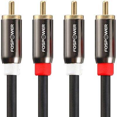 FosPower - FOSCBL-2152 - 0.9 m - 2RCA M/M - Cabo de áudio FosPower - FOSCBL-2152 - 0.9 m - 2RCA M/M - Cabo de áudio