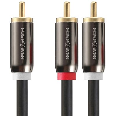 FosPower - FOSCBL-2249 - 1 RCA para 2 RCA - Cabo de áudio FosPower - FOSCBL-2249 - 1 RCA para 2 RCA - Cabo de áudio