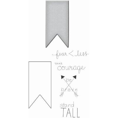 Go Craft Distribution Fearless - Set van Snijmallen en Stempels voor Mixed Media Go Craft Distribution Fearless - Set van Snijmallen en Stempels voor Mixed Media