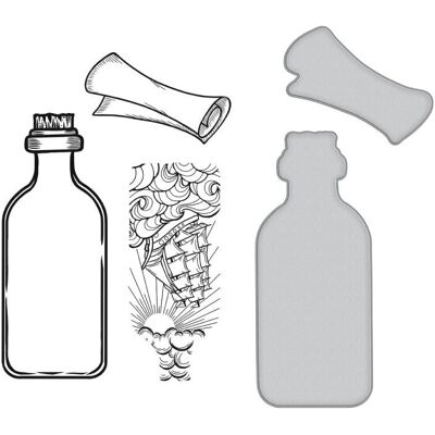Go Craft Distribution - Message In A Bottle - Stamp Die Set Go Craft Distribution - Message In A Bottle - Stamp Die Set
