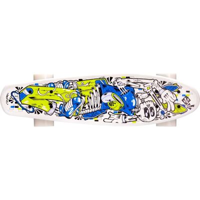 StreetSurfing Skelectron Penny board - Műanyag, Fehér, 54,9cm - Penny board StreetSurfing Skelectron Penny board - Műanyag, Fehér, 54,9cm - Penny board