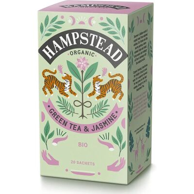 Hampstead Grønn Te Jasmin - Økologisk Biodynamisk 20 Poser Hampstead Grønn Te Jasmin - Økologisk Biodynamisk 20 Poser