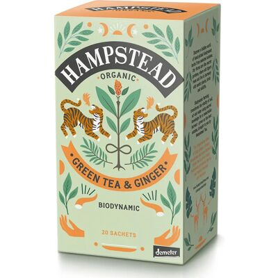 Hampstead Té Verde Orgánico de Jengibre - Té Verde Hampstead Té Verde Orgánico de Jengibre - Té Verde