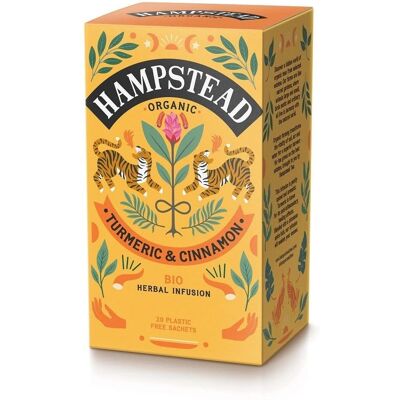 Té orgánico de cúrcuma y canela Hampstead - Bienestar herbal Té orgánico de cúrcuma y canela Hampstead - Bienestar herbal