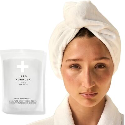 Asciugamano Turbante Capelli Iles Formula Bianco - Microfibra di Lusso Asciugatura Veloce Asciugamano Turbante Capelli Iles Formula Bianco - Microfibra di Lusso Asciugatura Veloce