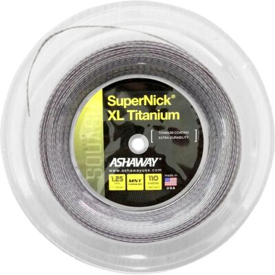 Cordes Ashaway SuperNick XL Titanium 1.25 mm - Accessoire pour Raquette de Squash - Publicité Cordes Ashaway SuperNick XL Titanium 1.25 mm - Accessoire pour Raquette de Squash - Publicité