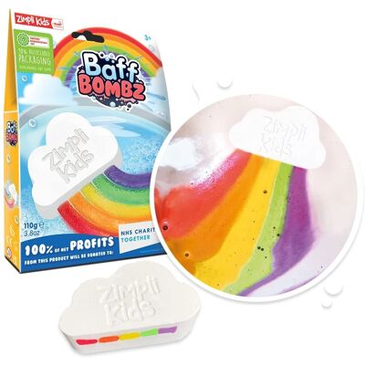 Zimpli Kids Nuage Arc-en-ciel Bombe de Bain - Jouet de Bain Amusant Zimpli Kids Nuage Arc-en-ciel Bombe de Bain - Jouet de Bain Amusant