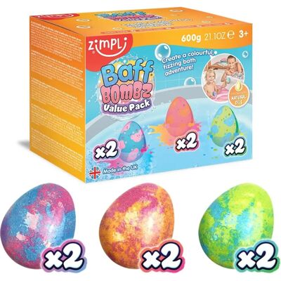 Zimpli Kids Baff Bombz Eier - Bunte Badekugeln für Kinder Zimpli Kids Baff Bombz Eier - Bunte Badekugeln für Kinder